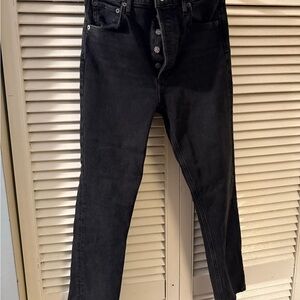Agolde Men's Dark Gray Straight Jeans